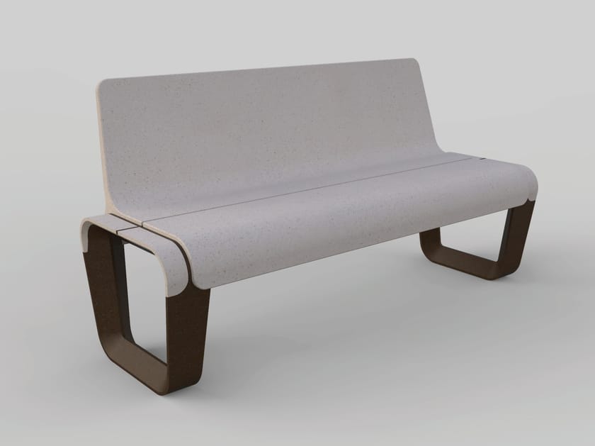 Реконструированная каменная скамья со спинкой Viscio Urban Design Key ARCH-00092271