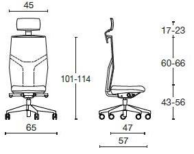 Diemme Кресло руководителя из полипропилена с 5-ю спицами и подголовником Fit sun-id-1429702 - Вид №6
