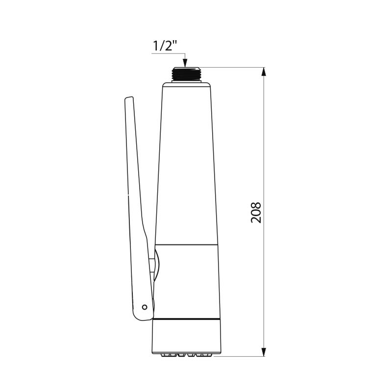433003 Ручной душ M1/2", белый DELABIE  - Вид №1