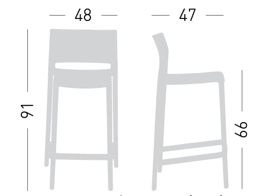 Штабелируемый стул из инженерного пластика GABER Bakhita ARCH-00015696 - Вид №8
