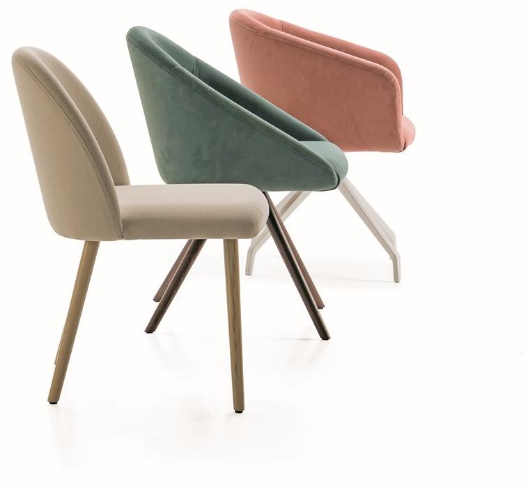 Luxy Стул на козелке из ткани с подлокотниками Bloom 4blfl22 - Вид №2