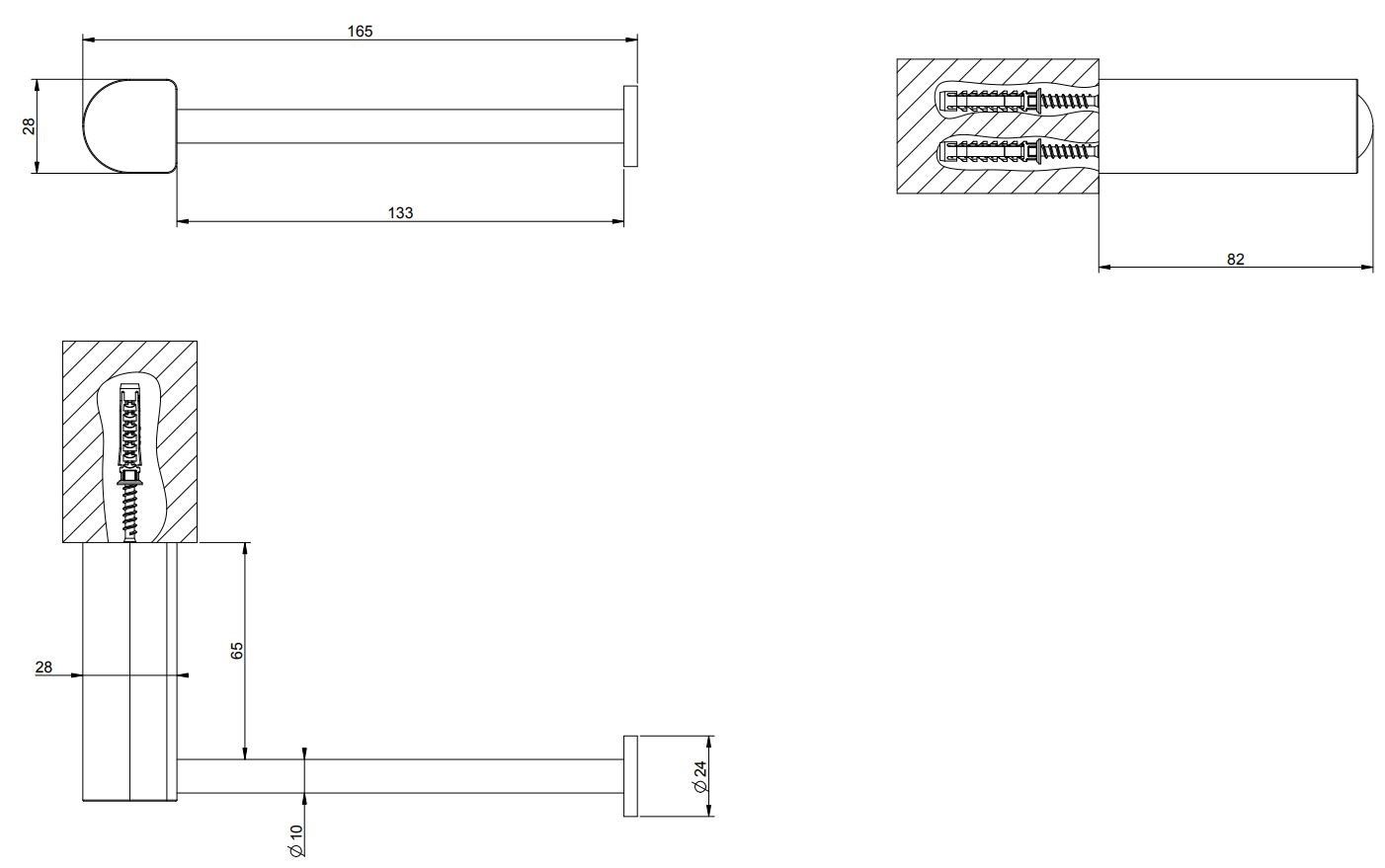 Латунный держатель рулона Gessi рельеф ARCH-00033227 - Вид №2