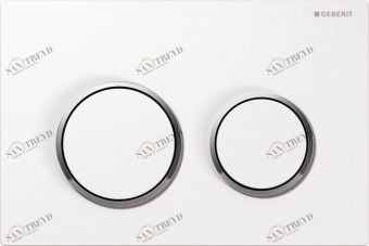 115.085.KJ.1 смывная клавиша OMEGA20 (бел, хром глянц, бел) Santreyd 