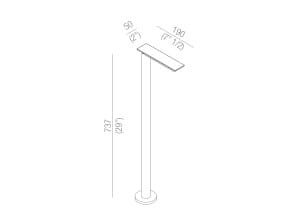 Смеситель для ванны из анодированного алюминия Agape Sen ARCH-00020368 - Вид №1