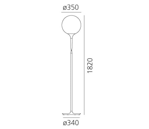 Напольная лампа из дутого стекла Artemide Castore ARCH-00120451 - Вид №7