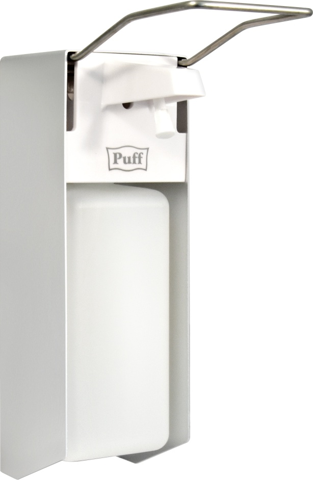 1402.164 Локтевой дозатор для жидкого мыла и дез растворов 1000 мл антивандальный 8191 PUFF