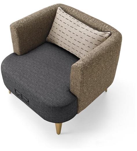 Barnini Oseo Кресло с обивкой из ткани с подлокотниками Richmond upon thames Rc42 - Вид №1