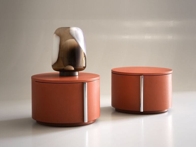 Круглый кожаный прикроватный столик Baxter BESIDE ARCH-00047813 - Вид №4