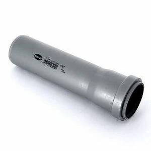 Канализационная труба 110 х 250 Sinikon с раструбом (серая)