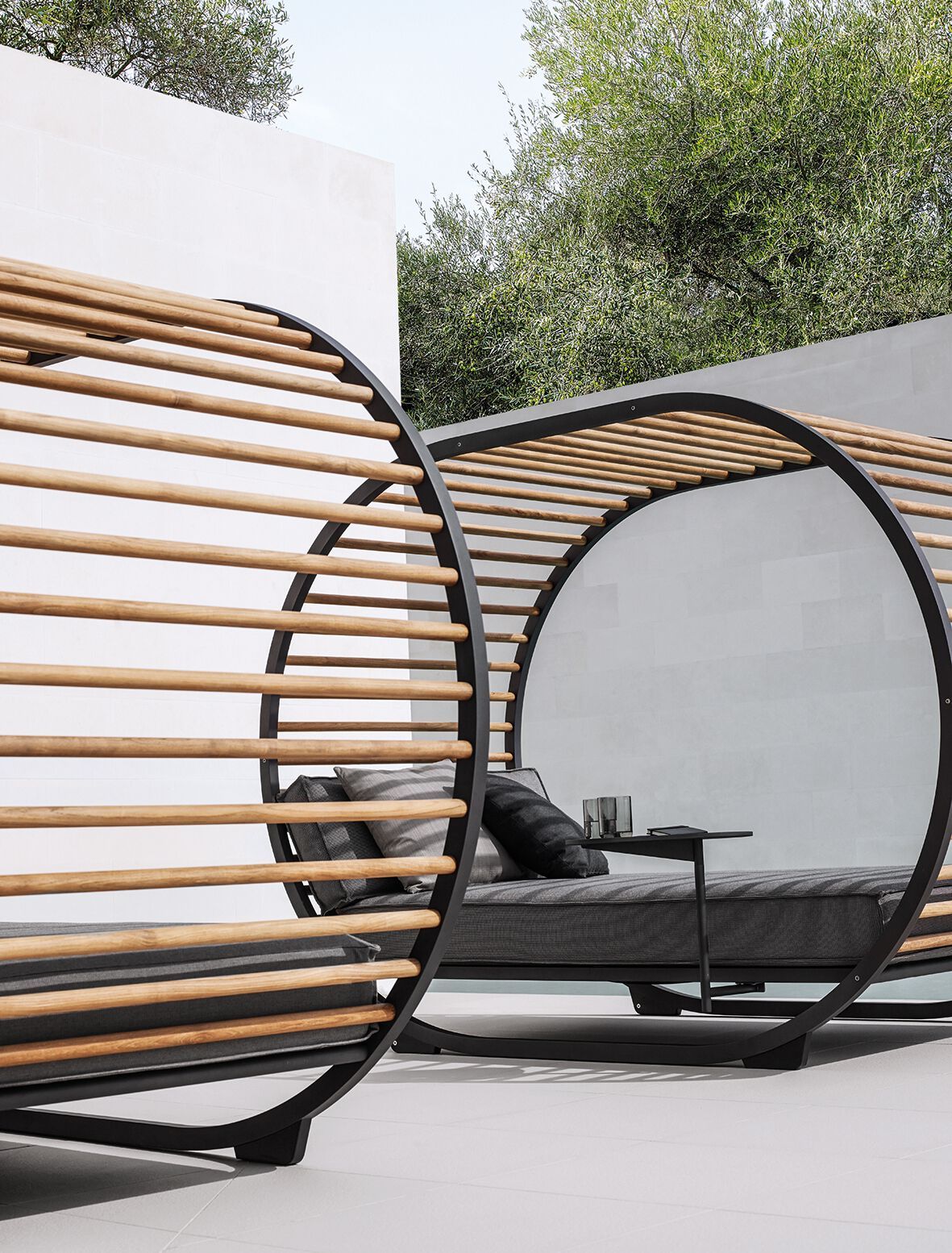 Ткань и алюминиевая Садовая кровать с навесом Gloster ARCH-00112758 - Вид №4