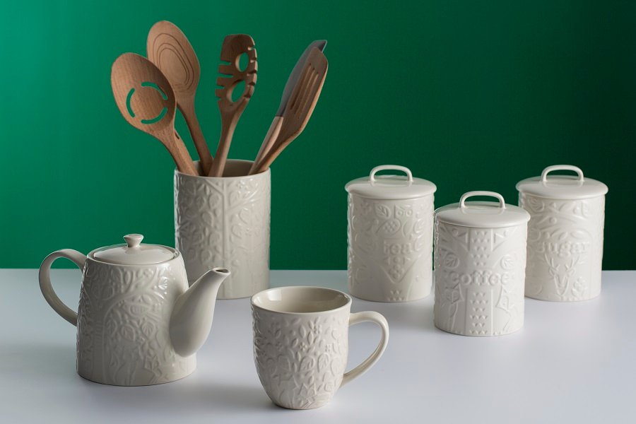 Банка с крышкой для сахара белая In the Forest MASON CASH  00-3871154 Белый  - Вид №6