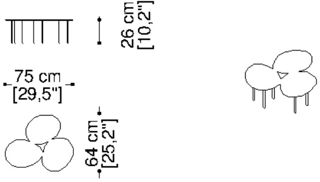 ERBA ITALIA Низкий овальный журнальный столик sun-id-1377531 - Вид №11