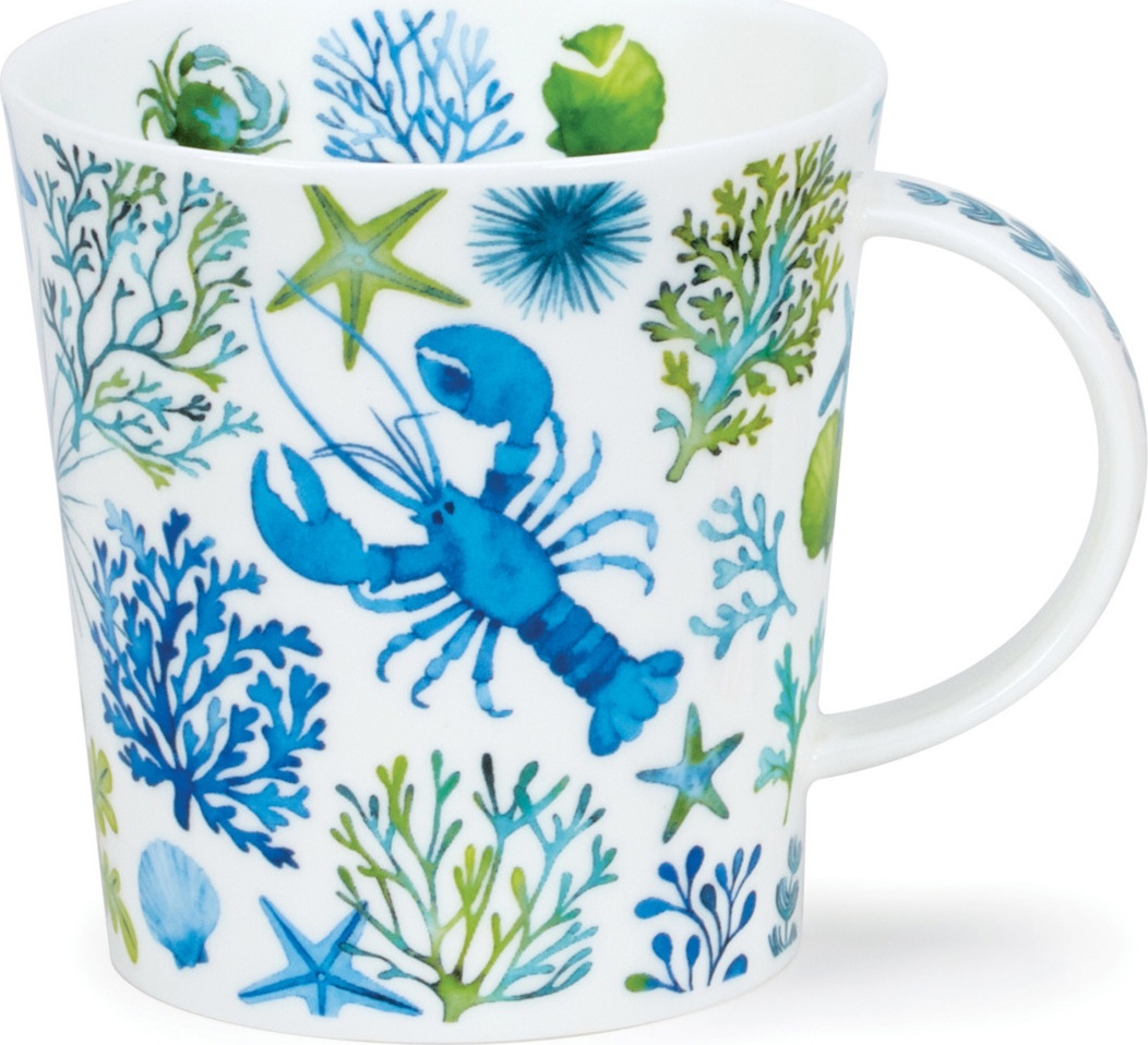 10672743 Dunoon Кружка Dunoon На дне морском.Ломонд 320мл, фарфор, голубая Фарфор костяной 