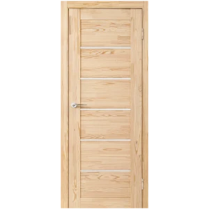 Комплект двери Легда-22 со стеклом 70x200 см без покрытия цвет натуральный с добором 120 мм