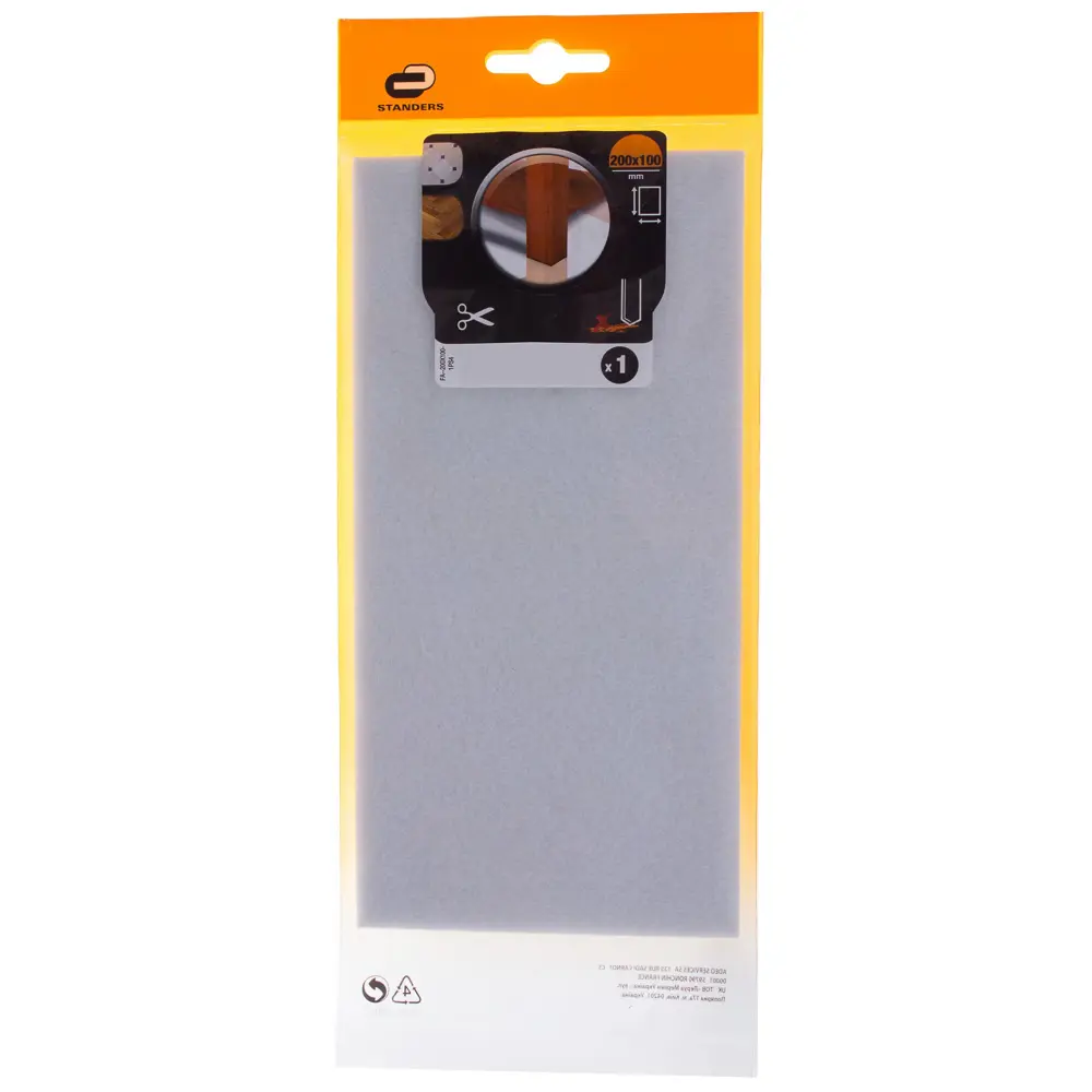 Лист фетра Standers 200x100 мм прямоугольный войлок цвет белый STLM-2153117 - Вид №2