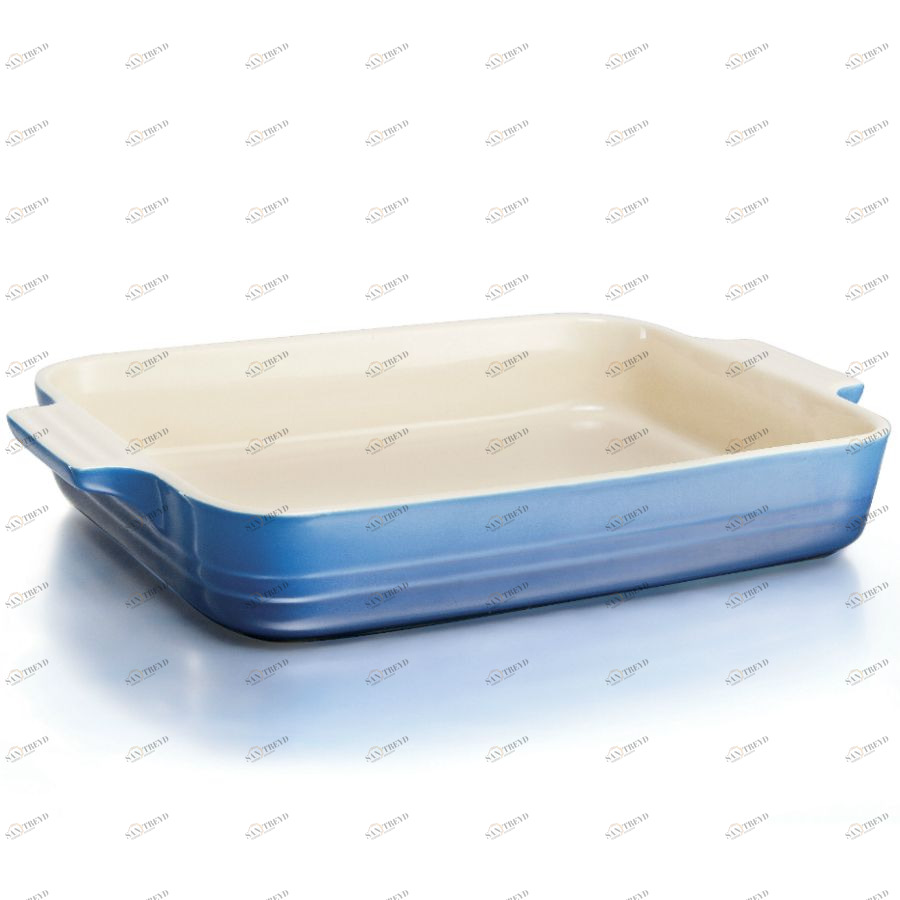 Блюдо прямоугольное Le Creuset, каменная керамика, 32х24 см, голубое 91004732310000