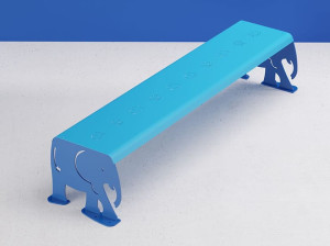 Металлическая скамья без спинки