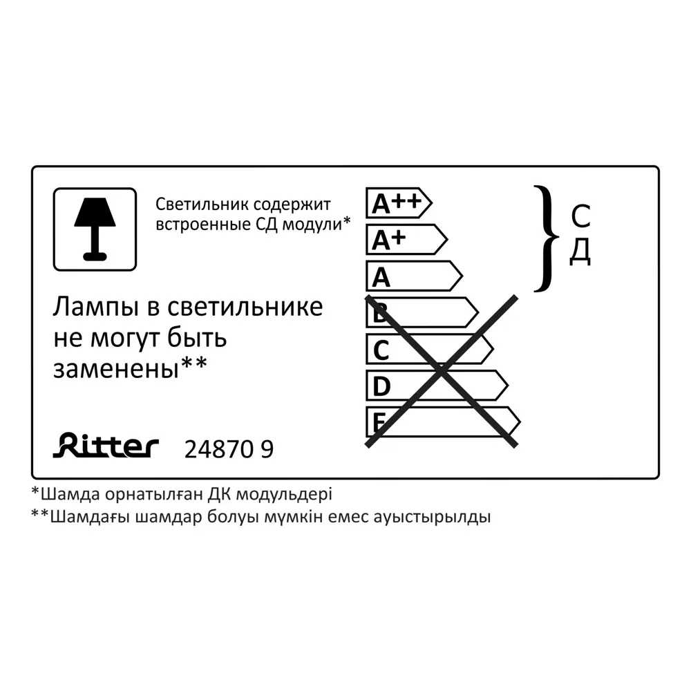 Светодиодная панель Ritter 24 Вт 596x596 мм опал 4000 К IP20 89438425 STLM-2009007  - Вид №11