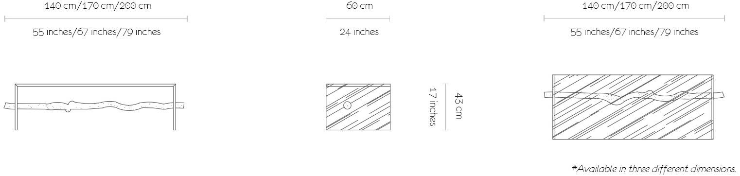 MORADA Прямоугольный журнальный столик из дерева и стекла Wildbeach Wildbeach ct - Вид №3