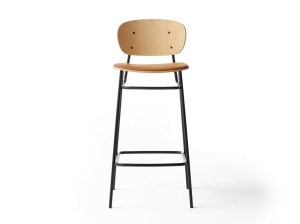 Высокий стул из ясеня с мягким сиденьем