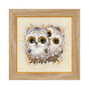 1755 Набор для вышивания Маленькие совята 13 х 13 см RIOLIS Сотвори Сама