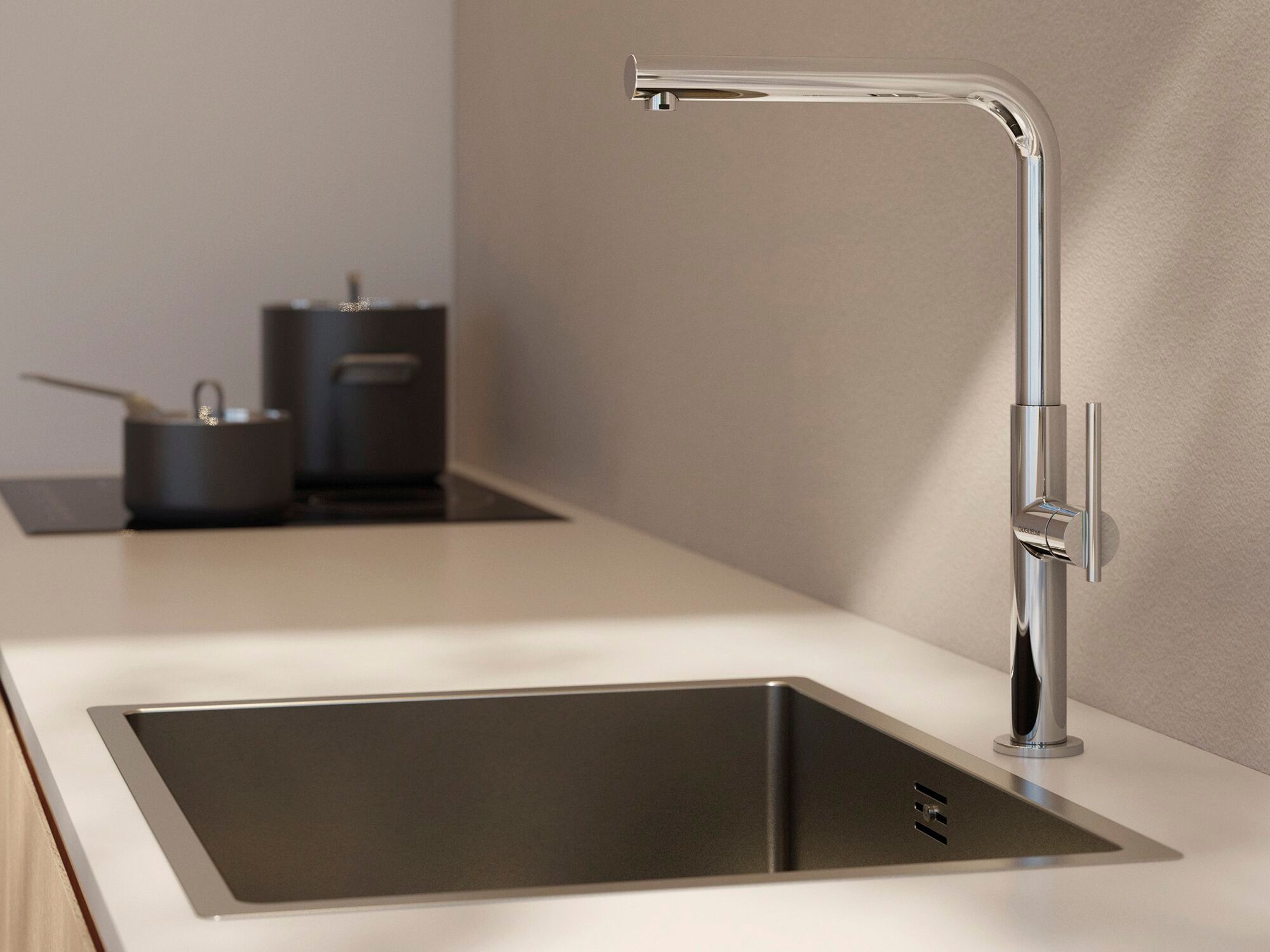 Однорычажный смеситель для кухни с поворотным изливом GUGLIELMI RUBINETTERIE Траверс ARCH-00110296 - Вид №1