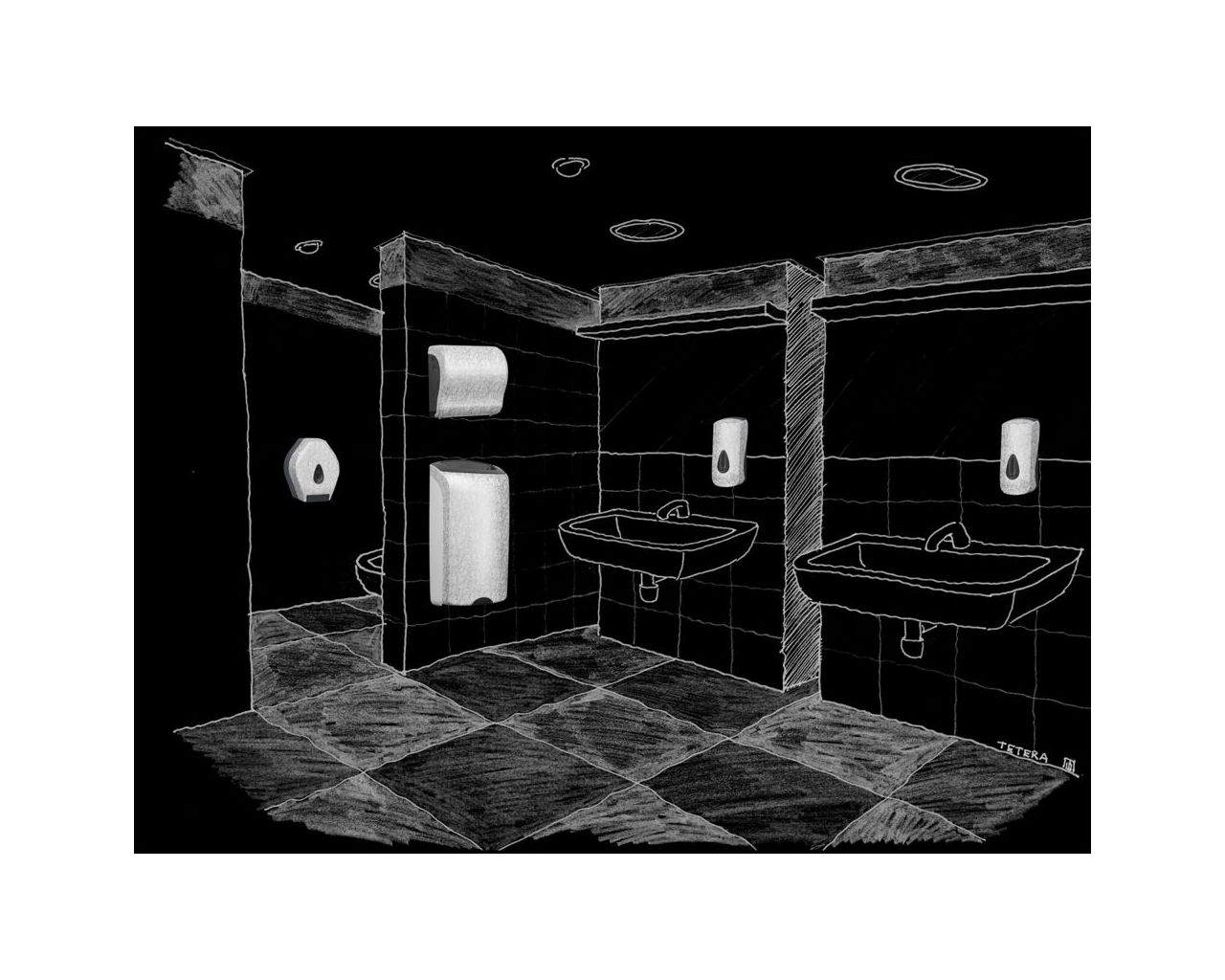 CUH304 UNIQUE SOLID CUT PALACE LINE механический диспенсер для полотенец в рулонах Merida  - Вид №1