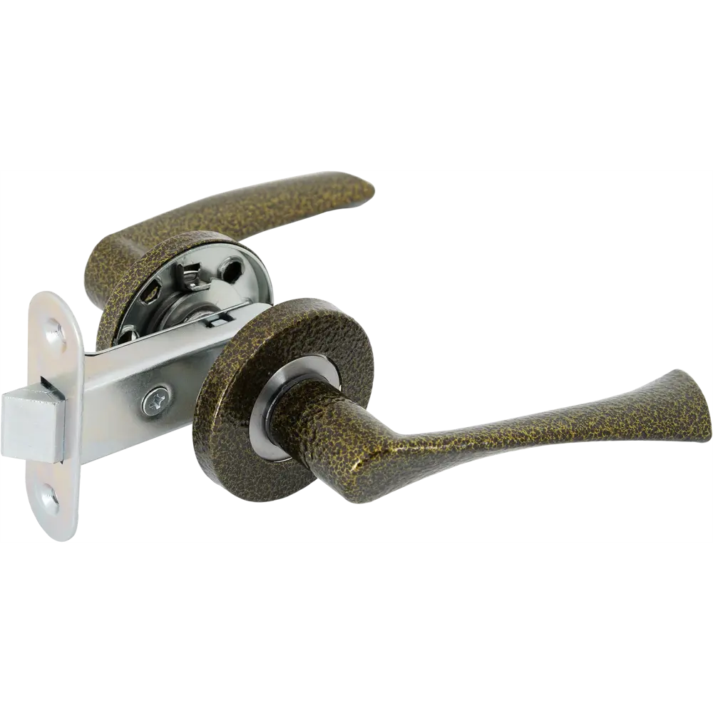 ARMEX Зенит-ЗЩ2.07 - дверная защёлка с изогнутой ручкой в бронзовом исполнении 82156156 STLM-0020682 - Вид №1