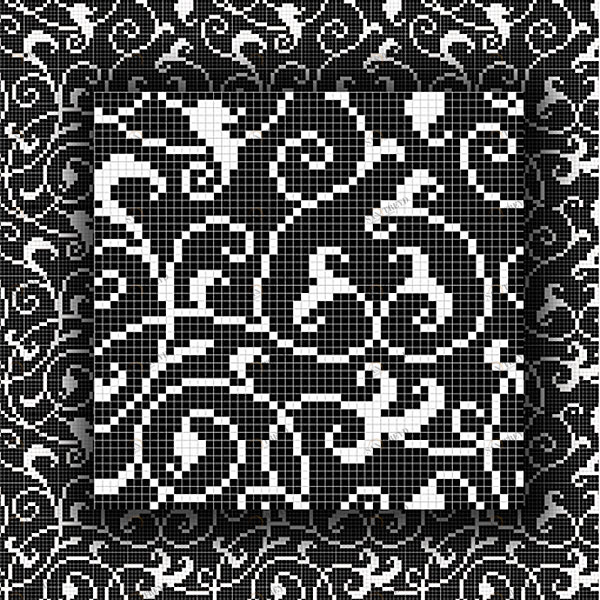 МОЗАИКА ИЗ СТЕКЛА MZ-01 BLACK ALMA ПАННО 15 MZ01BLACK