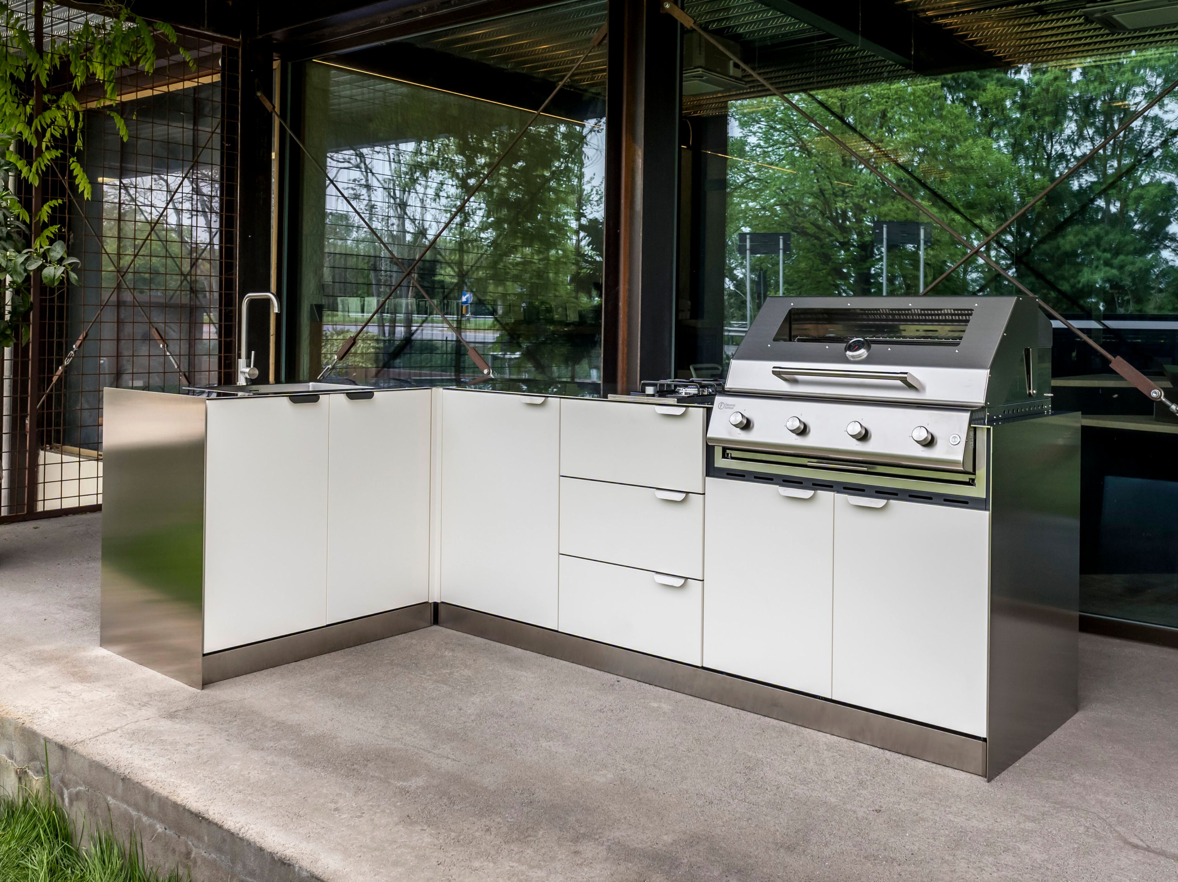 Газовая плита из нержавеющей стали с барбекю OF outdoorkitchens Porta Maggiore ARCH-00041524