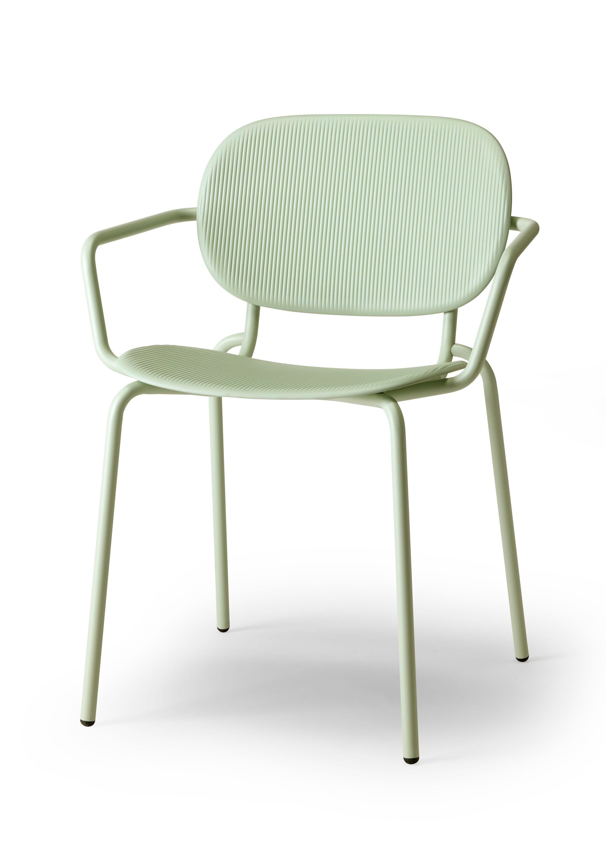 Кресло из переработанного инженерного пластика со стальной рамой и подлокотниками S-CAB Si-Si ARCH-00021902 - Вид №10