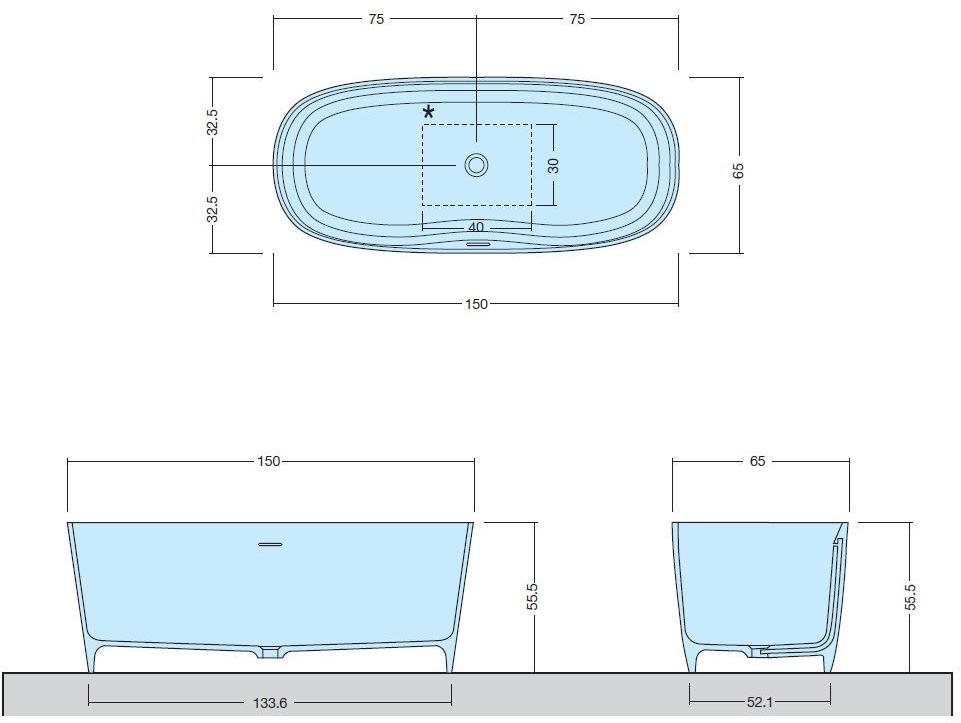 DISENIA Отдельностоящая овальная ванна Loop sun-id-1510383 - Вид №5