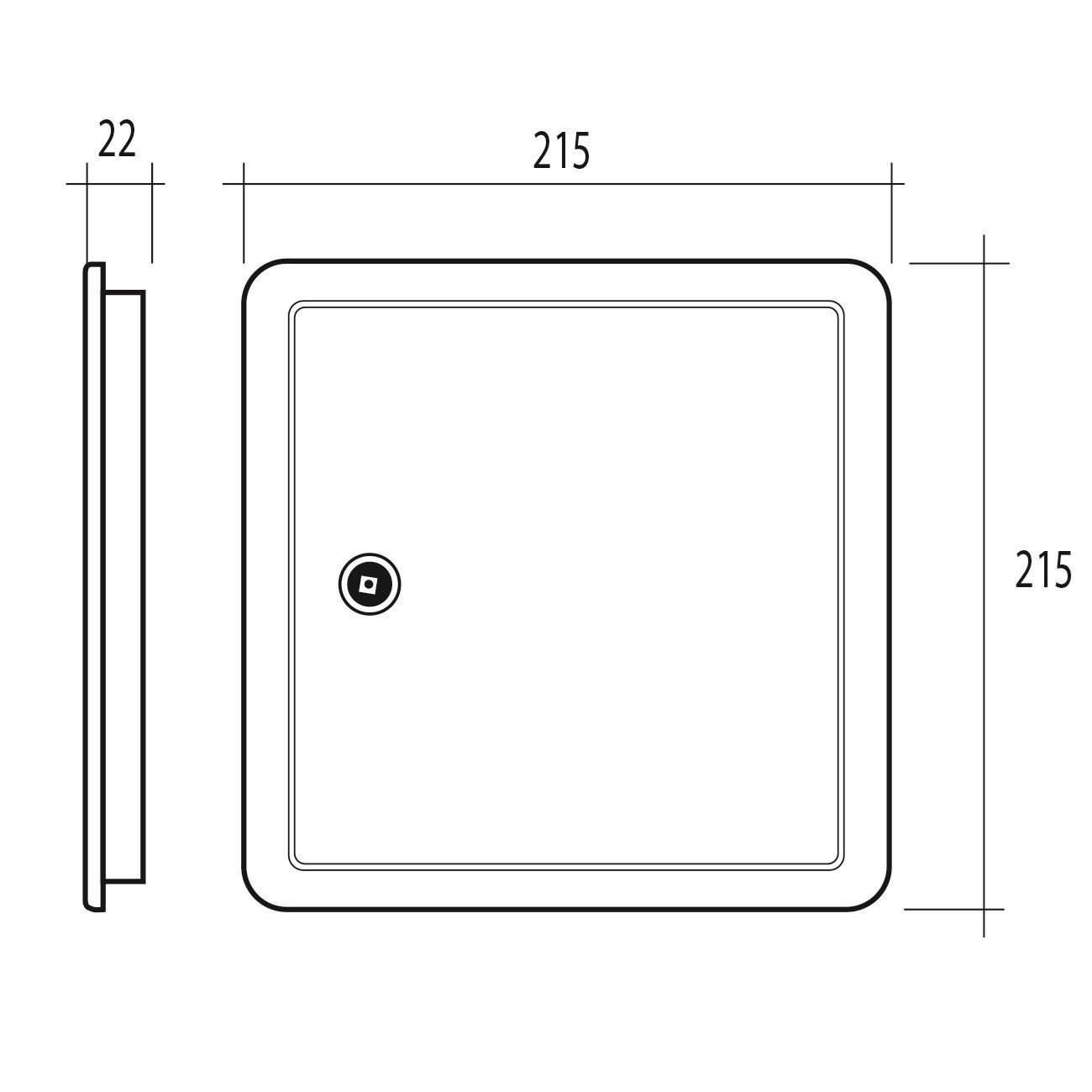 Инспекционная дверца для отверстия 200×200 мм First Corporation вентиляция ARCH-00144721 - Вид №5