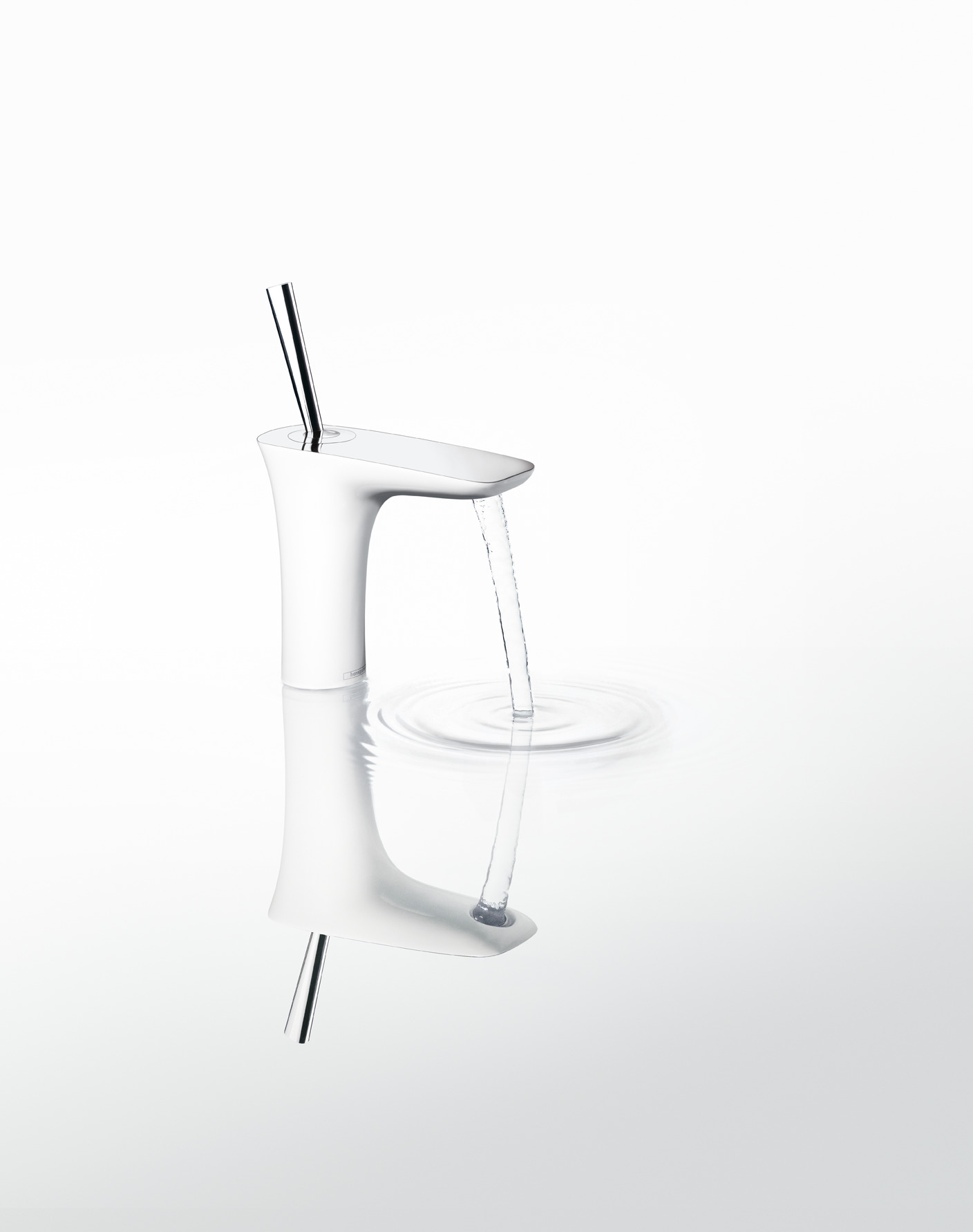 15070400 PuraVida Смеситель для раковины 110, однорычажный, со сливным клапаном Push-Open Hansgrohe  - Вид №1