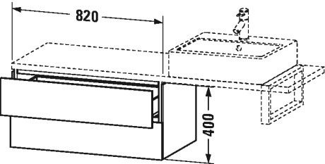 L-Cube Шкафчик для компактной консоли Duravit LC582907979 - Вид №1
