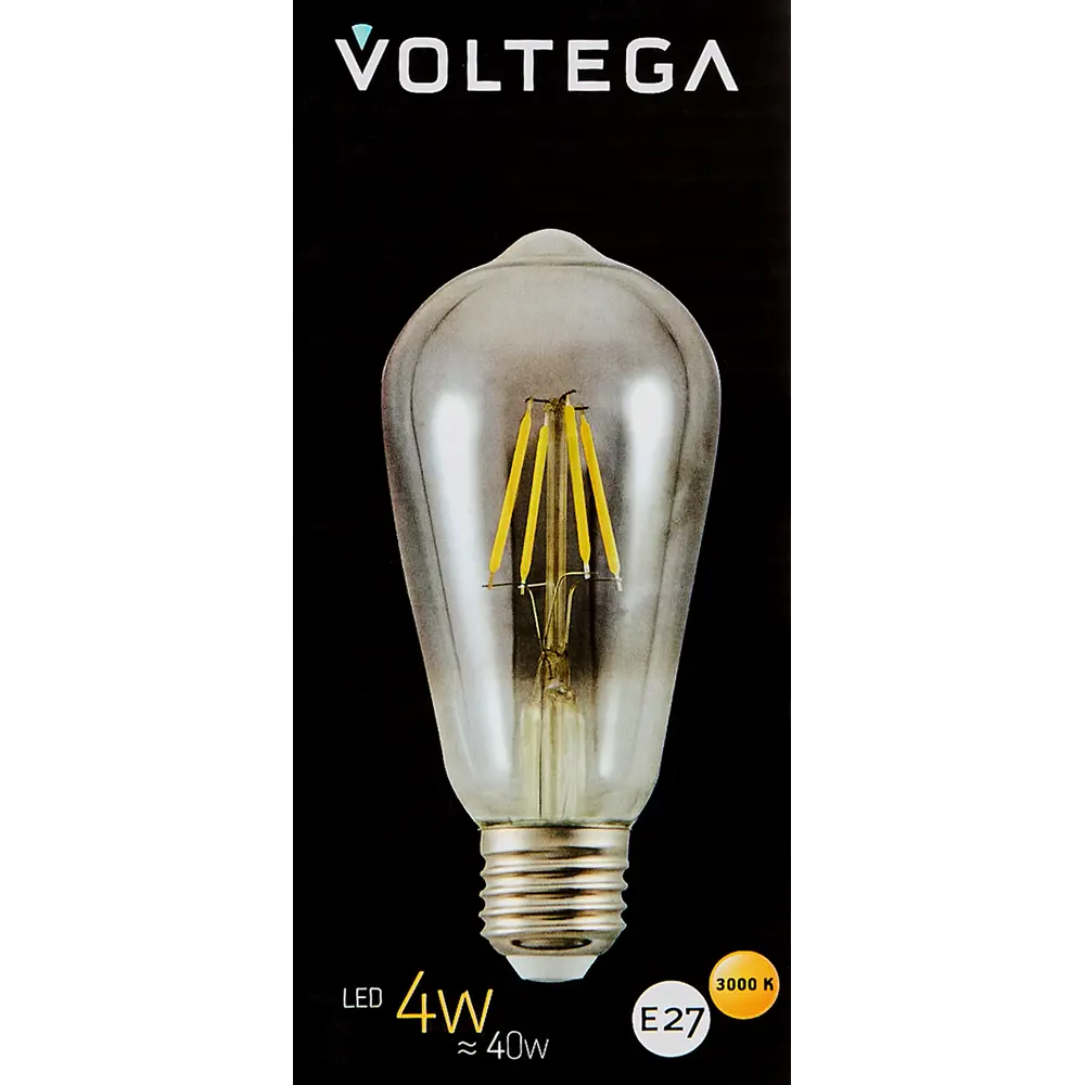 Декоративная филаментная лампа Voltega ST64 дымчатая 4Вт E27 89346000 STLM-0904837 - Вид №3