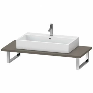 XL104C09090 X-Large Консоль для накладной и встраиваемой сверху раковины компакт Фланелево-серый шелковисто-матовый лак