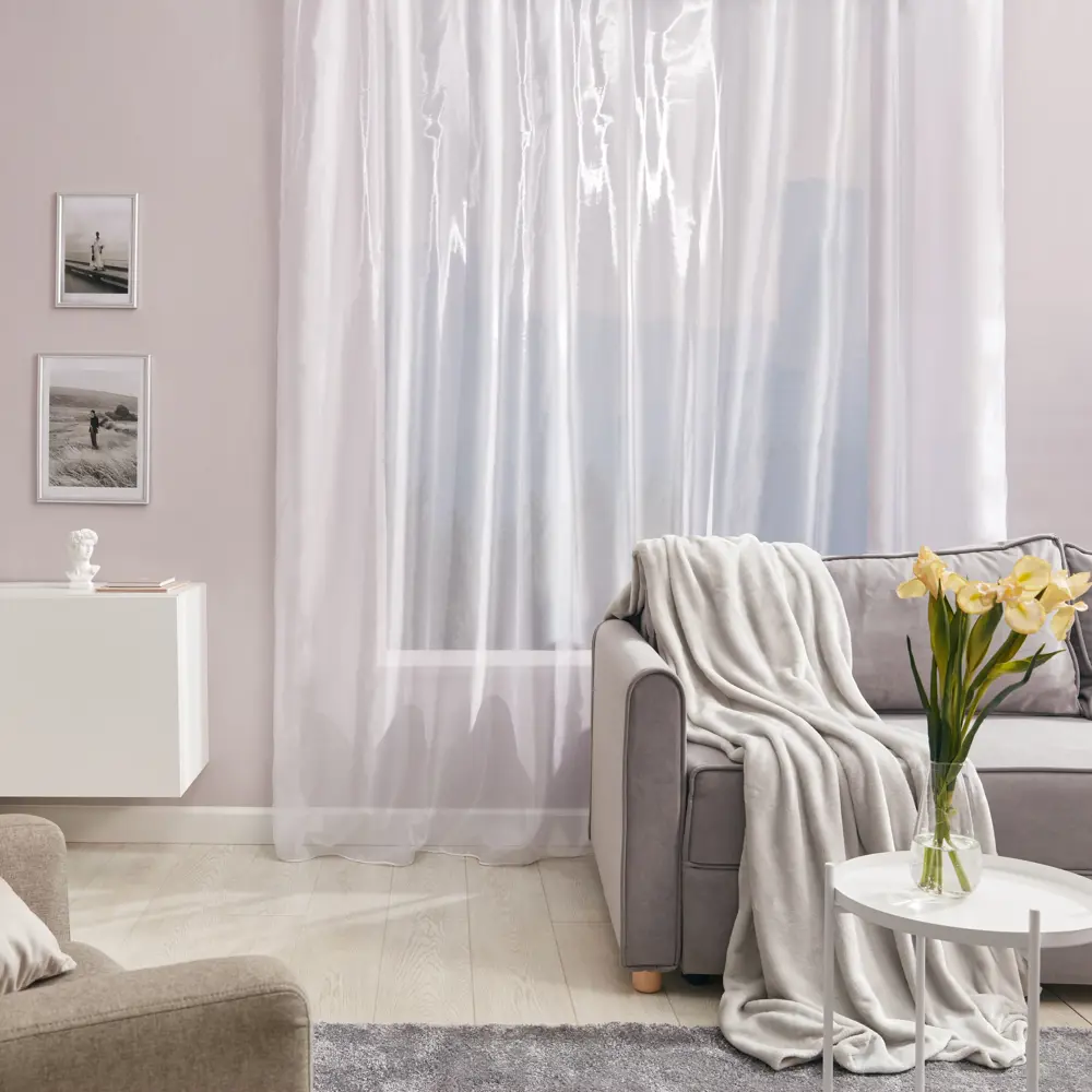 INSPIRE Тюль на ленте для кухни 300x280 см - нежное светорассеивание 84757181