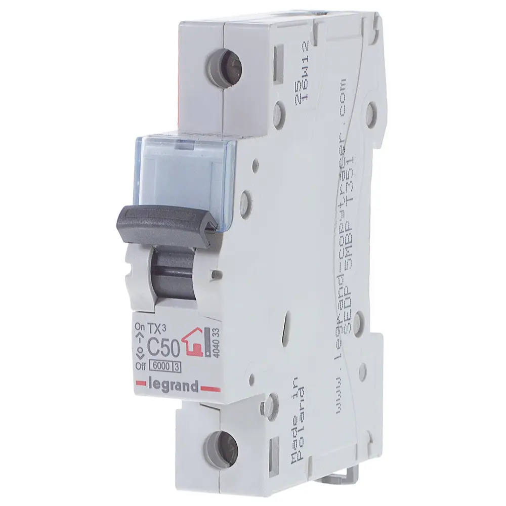 Автоматический выключатель Legrand TX3 50А для мощного оборудования 10305190 STLM-0000405