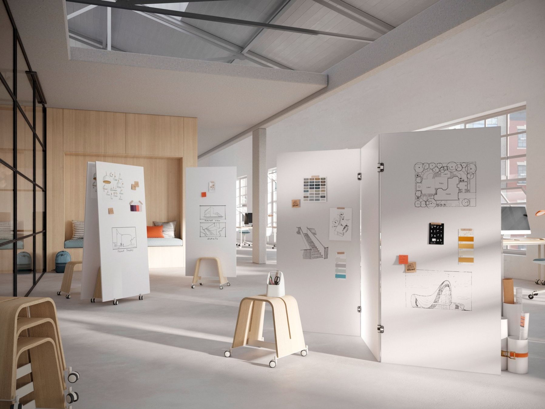 Офисный стул из бука с колесами Brunner доски ARCH-00101944 - Вид №5