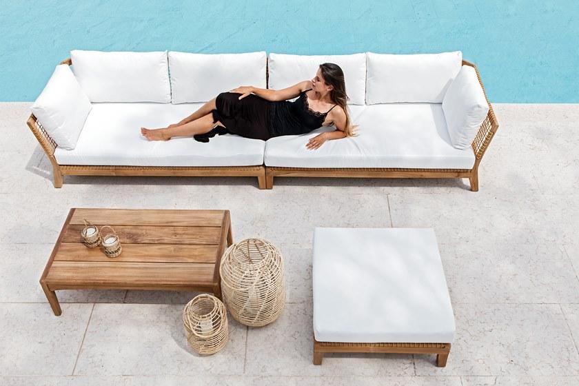 cbdesign Угловой модуль для модульного дивана из тика и веревки Vienna Tj 388 - Вид №4