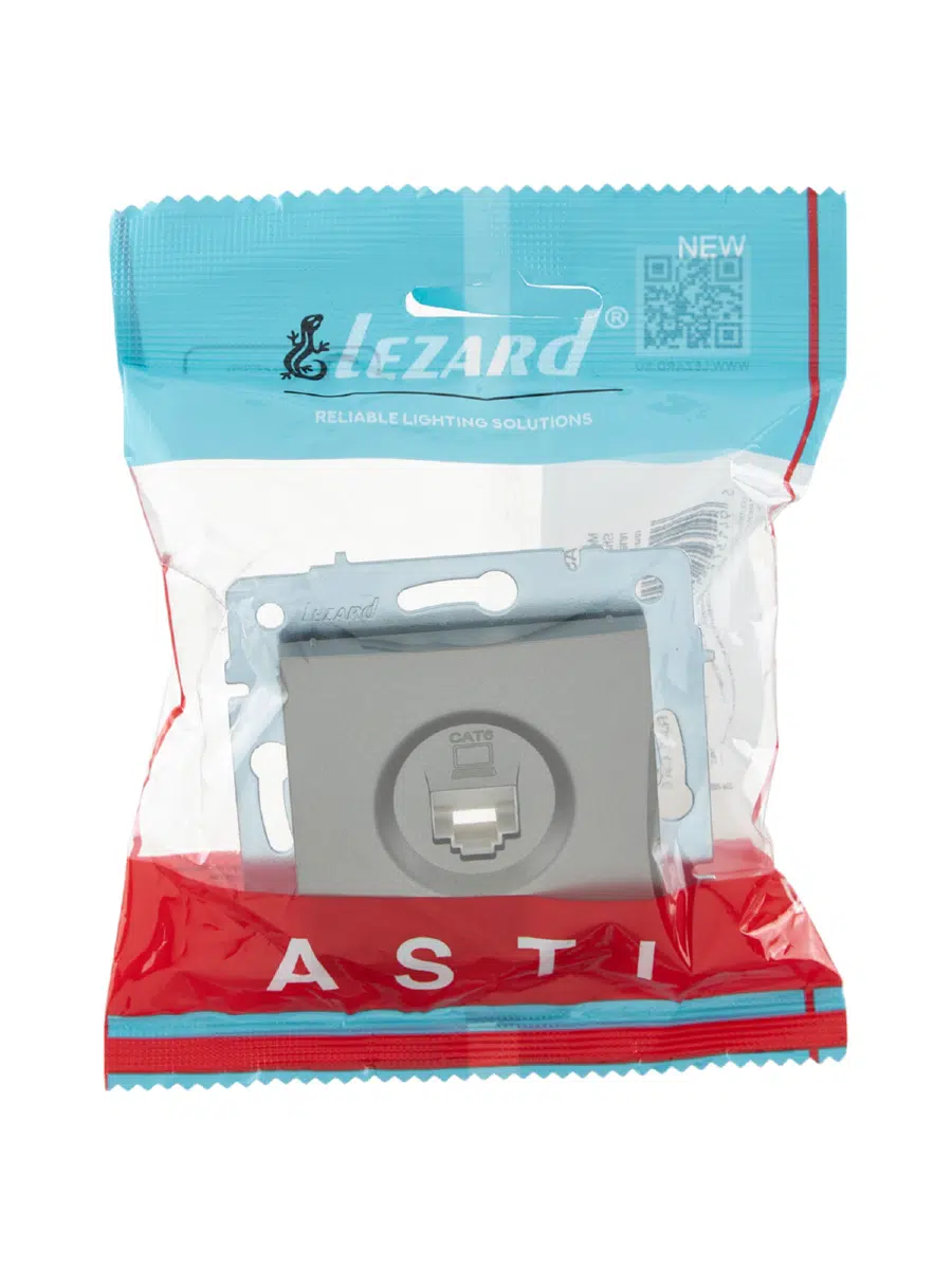 ASTI Розетка компьютерная платина механизм Cat 5e LEZARD 7081-3588-140