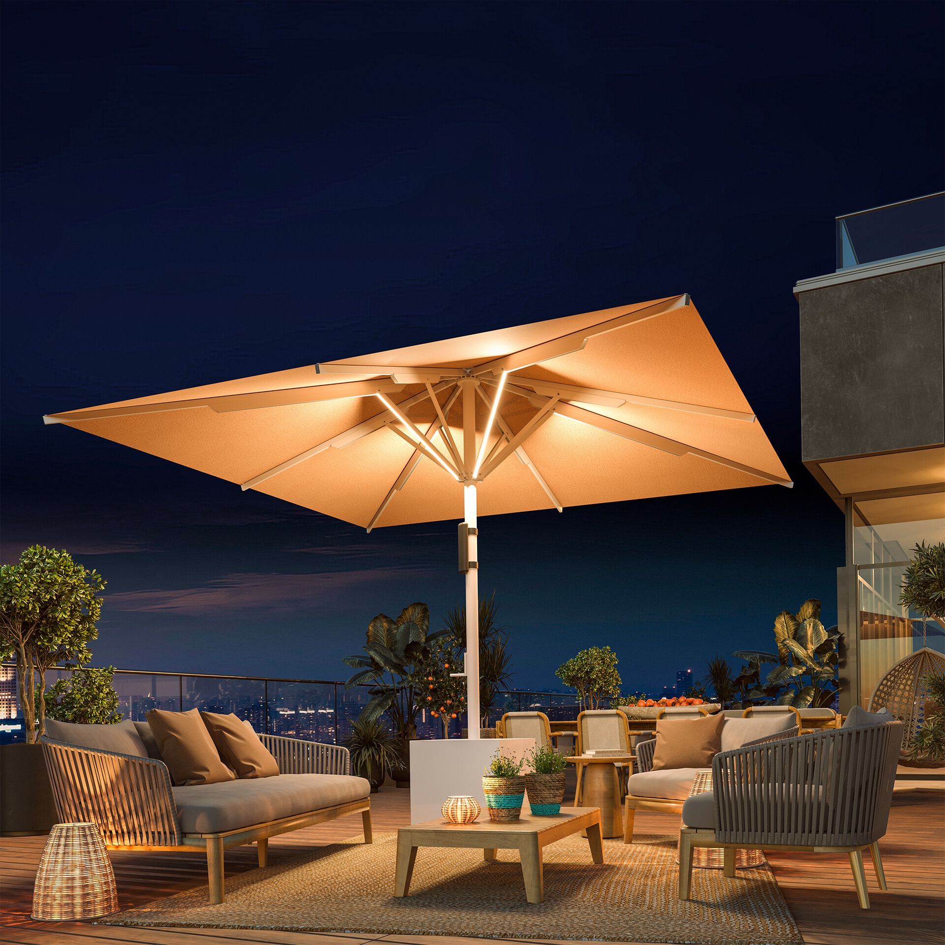 Прямоугольный зонтик из ткани Saxun BESTA ARCH-00117464 - Вид №1