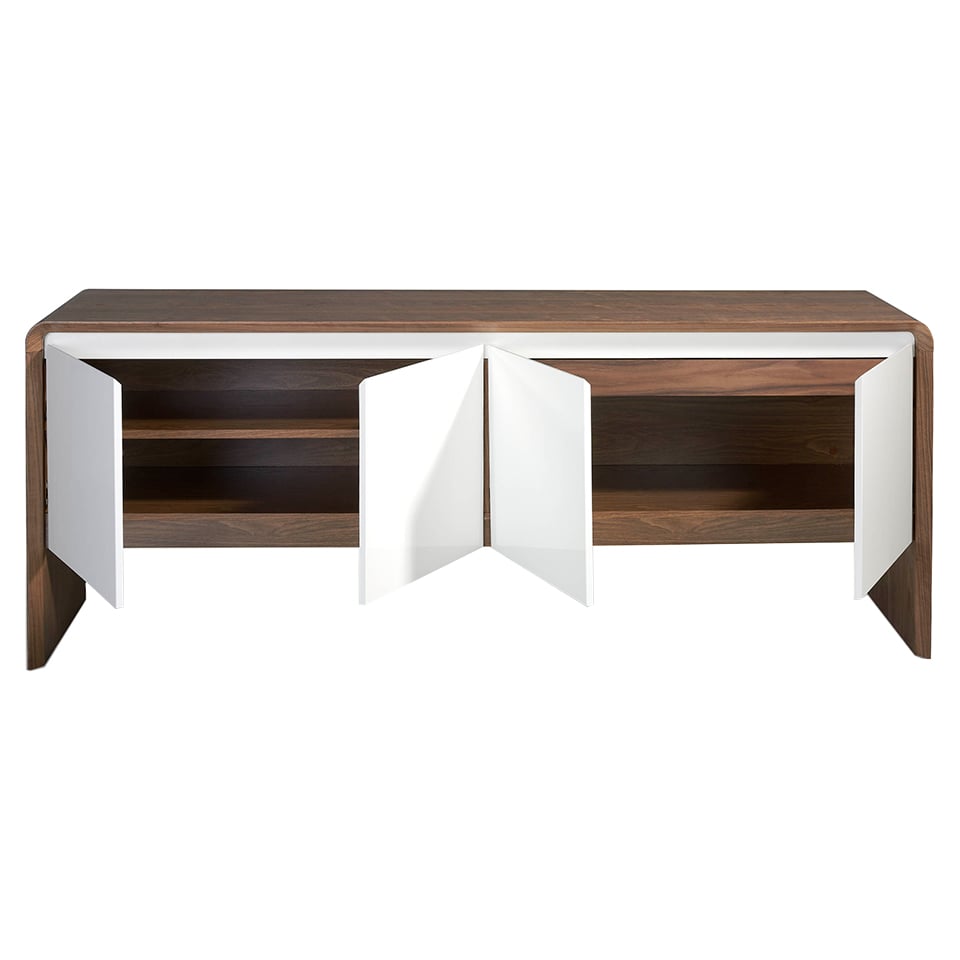 098771 Сервант MK1909SB ореховый с белыми дверцами Angel Cerda  - Вид №2