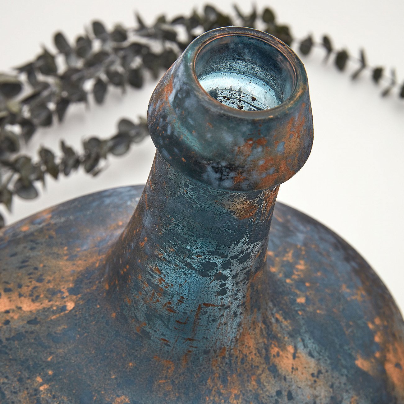 Ваза стеклянная с узким горлом синяя 37 см Bingham от La Forma LA FORMA BINGHAM 343261 Синий  - Вид №1