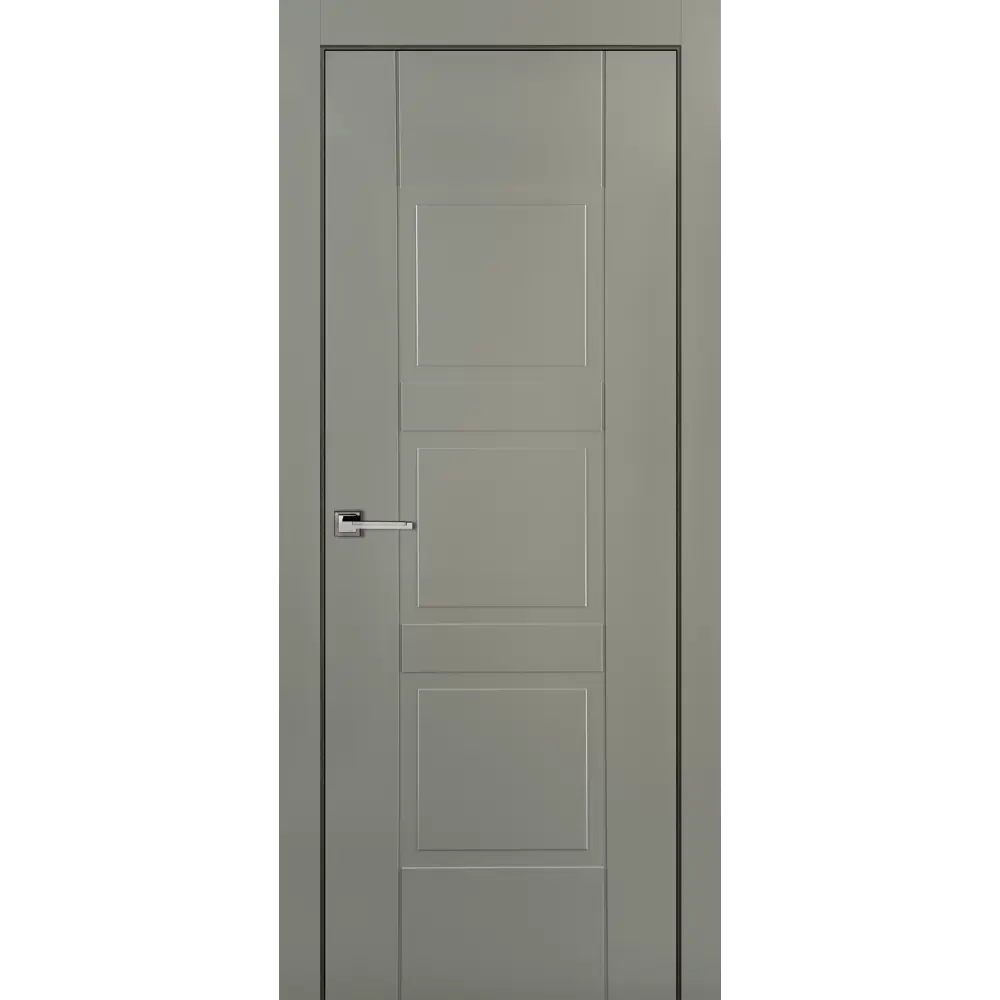 Дверь межкомнатная Этна глухая эмаль цвет грей 200x90 см (с замком) ПРИНЦИП STLM-2196493 - Вид №1