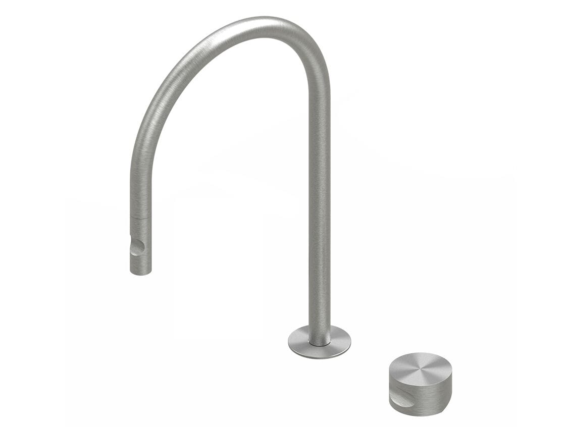 Смеситель для кухни из нержавеющей стали со съемным ручным душем Quadrodesign Kitchen Inox ARCH-00049948 - Вид №1