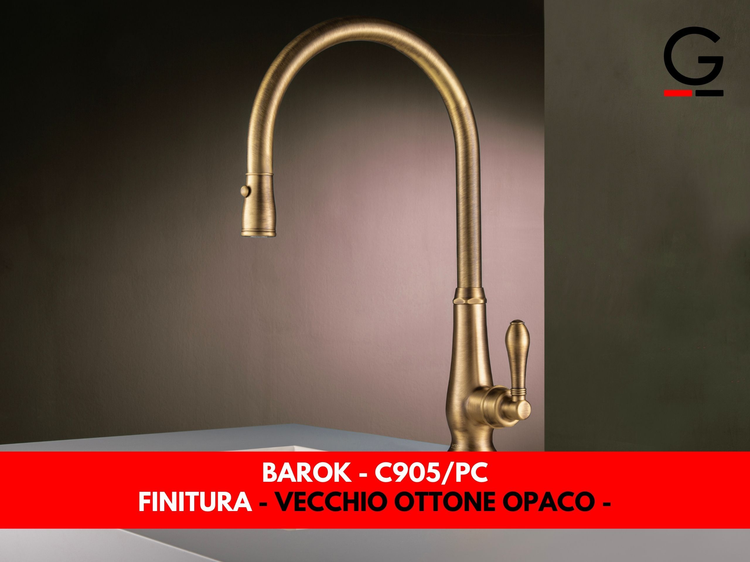 Смеситель для кухни с поворотным изливом GATTONI Barok ARCH-00085549 - Вид №1