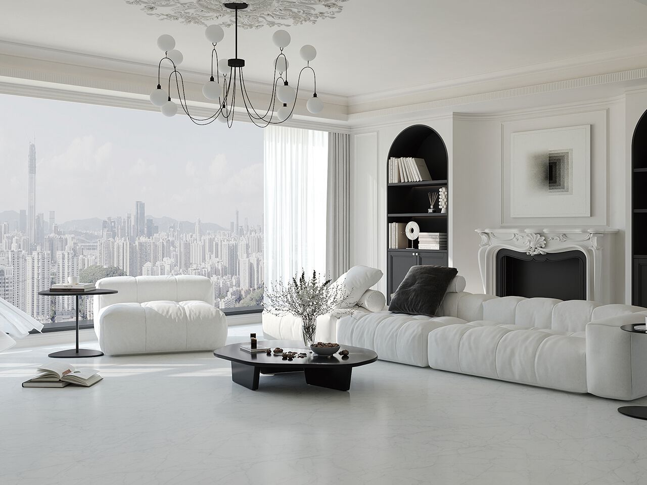 Мраморный пол / покрытие GANI MARBLE TILES BIANCO CARRARA ARCH-00080358