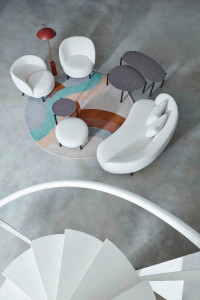 Ткань съемный круглый пуф